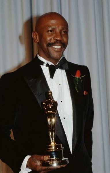 American Emmy, Golden Globe, and Academy Award winning actor Louis Cameron Gossett, Jr wins the Oscar for Best Actor in a Supporting Role for An Officer and a Gentleman during the 55th Academy Awards.