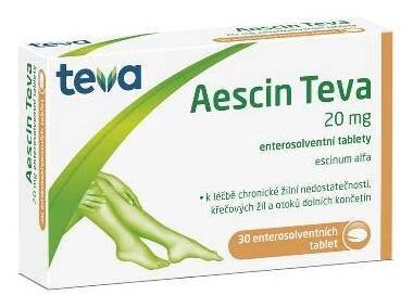 Aescin Teva 20 mg 30 enterosolventních tablet