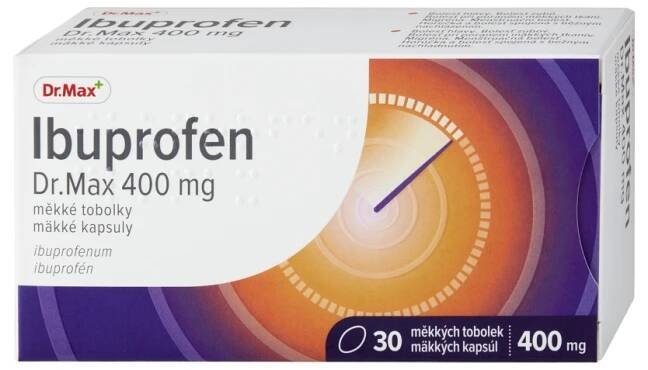 Ibuprofen Dr. Max 400 mg mäkké kapsuly 1×30 cps, liek proti bolesti