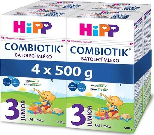 HiPP Junior Combiotik 3 4 x 500 g od 577 Kč
