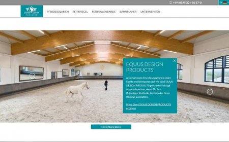 Webdesign für Equus Design