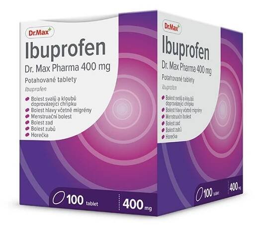 Dr. Max Ibuprofen 400 mg 100 potahovaných tablet