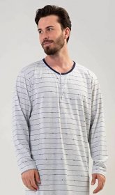 Pánská noční košile s dlouhým rukávem Vienetta Secret Filip - Vienetta Secret (Pyžama, noční košile - Pánské)