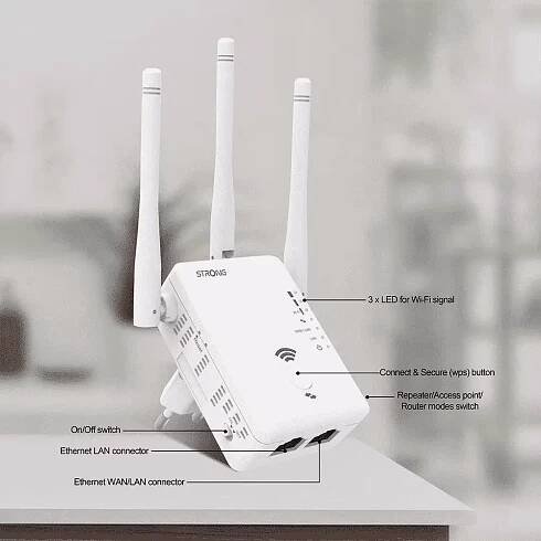 Dvoupásmový Repeater 750 | Repeater Wi-Fi | Strong.eu