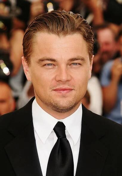 Leonardo DiCaprio with slicked back gel hair during the 'The 11th Hour' premiere at the Cannes Film Festival in 2007 