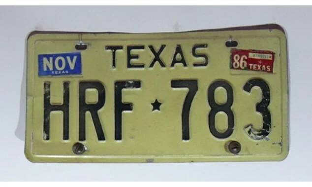 Americká SPZ Texas