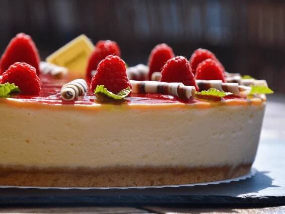 Malinový cheesecake