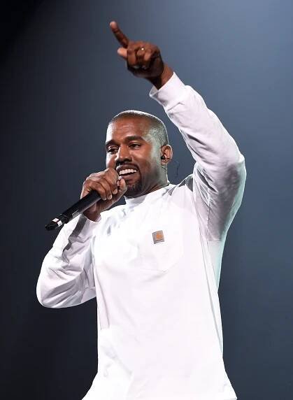 Kanye West performing at Madison Square Garden.