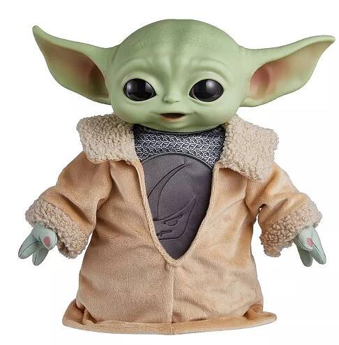 MATTEL STAR WARS PLYŠOVÁ HRAČKA DIN GROGU, 28CM MĚKKÁ PANENKA S TVRDOU HLAVOU A FAZOLÍ