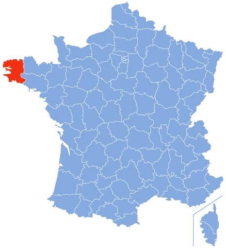 Diecéze Quimper (-Léon) na mapě