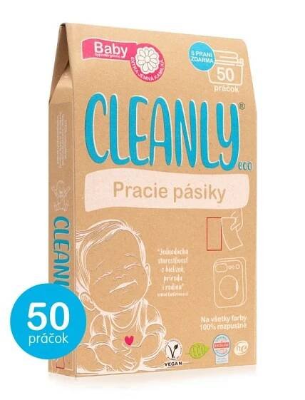 Cleanly Eco prací proužky Baby s heřmánkem, 50 praní - hlavní