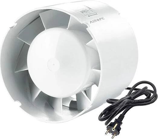 Řadový potrubní odtahový ventilátor 100 mm, 107 m3/h - Stavebniny