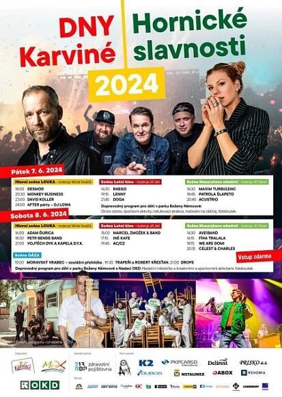 Dny Karviné a Hornické slavnosti 2024. Program.