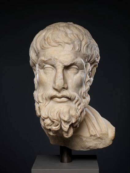 Marble head of Epikouros - Roman - Imperial - The Metropolitan Museum of Art