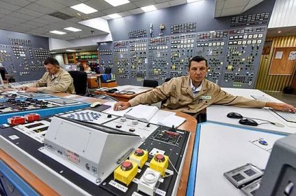 Pracovníci Záporožské jaderné elektrárny
