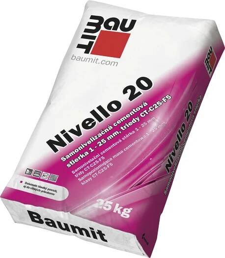 Baumit Nivello 20 samonivelační stěrka 25 kg od 309 Kč