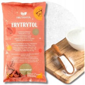 Erythritol ERYTROL 1000 g Sladidlo cukr přírodní 1 kg/ 0 KALORIÍ FRUTAVITA