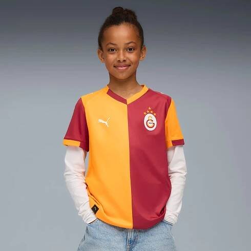 Galatasaray SK 25/26 Home Jersey Youth, Red Rhythm-Intense Orange, large