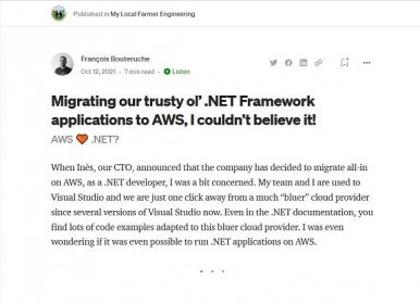 .NET on AWS Community