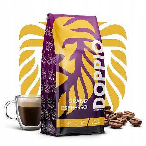 KÁVA DOPPIO GRAND ESPRESSO 1 kg ČERSTVĚ PRAŽENÁ ARABICA - MODRÁ ORCA Druh kávy arabica