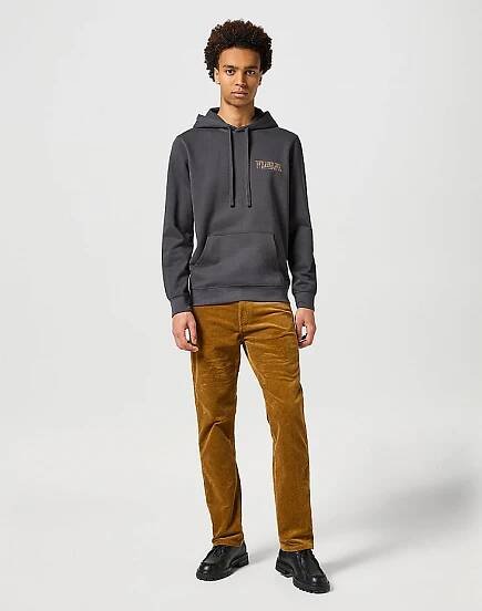 Pánská mikina nerozepínací Wrangler HOODIE S Barva černá