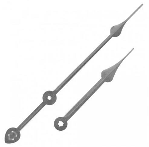 Ručičky pro hodinový strojek stříbrné 230/135mm 6168S Skladem v ČR