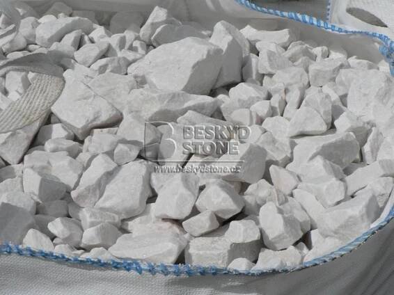 Dekorační drť bílý mramor Thassos | BeskydStone.cz
