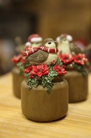 Vánoční dekorace ptáčci 3-set