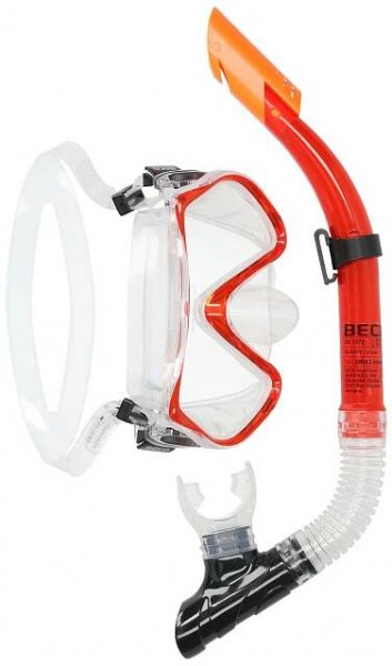 BECO - Schnorchel-Set "Bibione M", Tauchermaske, Schnorchel - BLAU