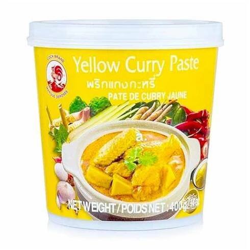 Cock brand žlutá kari pasta 400g