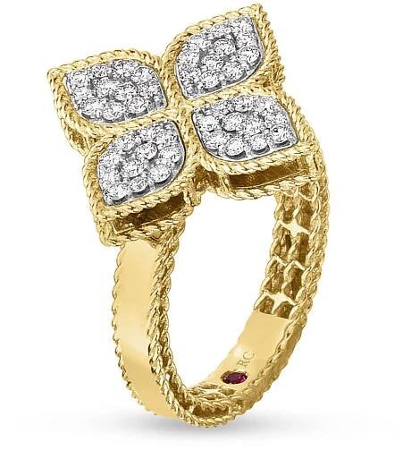 PRINCESS FLOWER RING WITH DIAMONDS