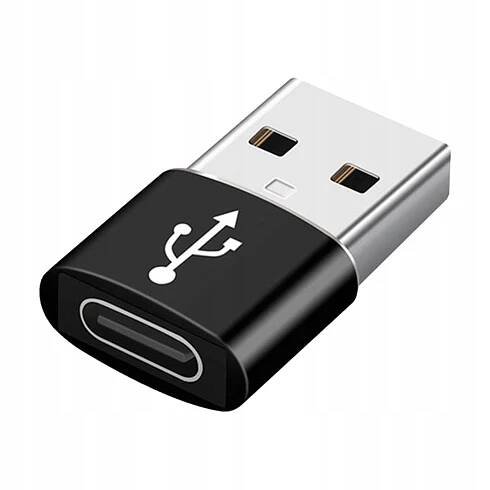 Redukce / adaptér USB-C samice / USB-A samec - oválná - černá