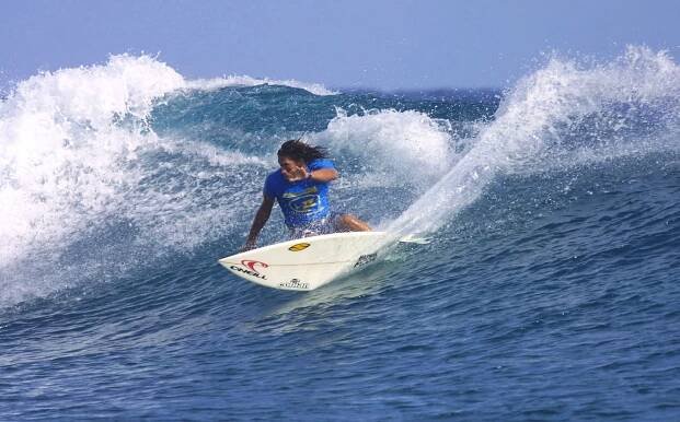 Getty Images A picture of Tamayo Perry surfing