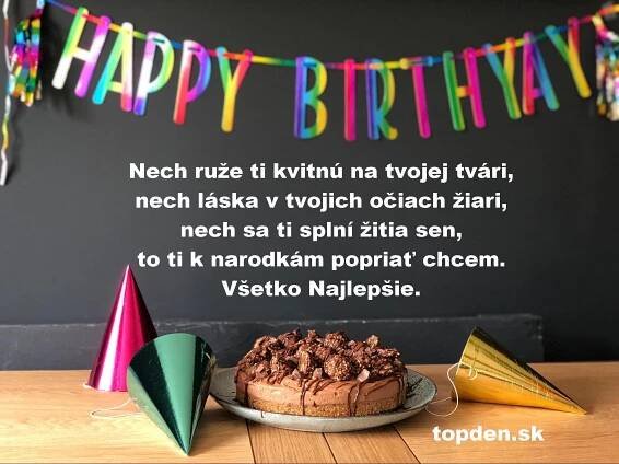 Gratulace k narozeninám mému příteli