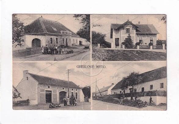 GREŠLOVÉ MÝTO Moravské Budějovice POŠTA OBCHOD FOTO O. KNOLL ZNOJMO