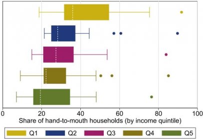 Figure 4: Many households live from hand to mouth, especially low-income ones
