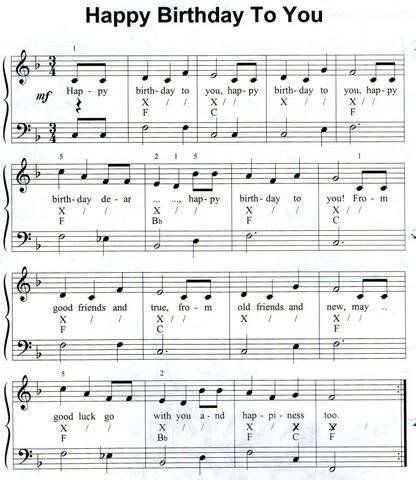 Hat jemand das Lied "Happy Birthday" mit Noten für das Altsaxophone? | Klarinette noten, Saxophon noten, Gitarre noten