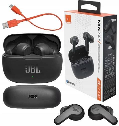 JBL WAVE 200 TWS BEZDRÁTOVÁ SLUCHÁTKA ČERNÁ BT KANÁLOVÉ VLOŽKY