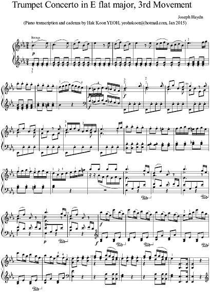 Trumpet Concerto in E-flat major, Hob.VIIe:1 (Haydn, Joseph) – IMSLP