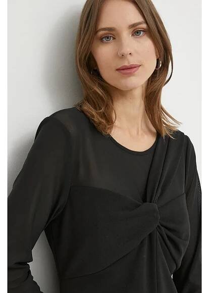 Šaty Dkny černá barva, mini, DD3KP364