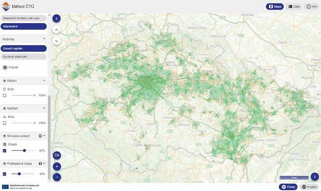 Fotogalerie: Mapa pokrytí ČTÚ - Cnews.cz