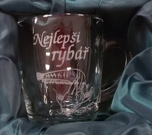 Pískovaný hrníček Niky - Nejlepší rybář - Sumec