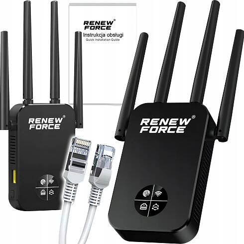 Zesilovač signálu Wi-Fi repeater 1200Mbps 5GHz 2.4GHz 4 antény VÝKONNÝ