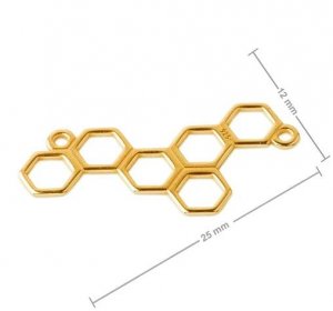 Stříbrný přívěsek med pozlacený 24K zlatem č.946 | MANUMI