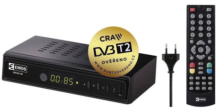 EMOS EM180 HD HEVC H265 set top box (DVB-T2)