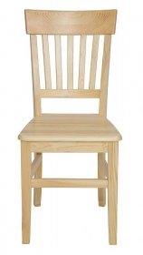 Jídelní židle dřevěná KT119, masiv borovice, opěradlo s příčkami