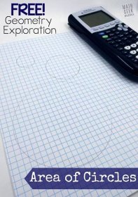 Help your students understand the area formula and explore circles with this fun, hands-on area of a circle activity! This is a great way to make a boring formula more engaging, and use a graphing calculator as an aid, rather than a crutch. Get if free today!