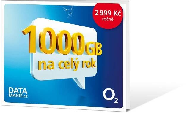 O2 Roční datové připojení 1000GB (POUZE SIM BEZ PLACENÉ SLUŽBY)