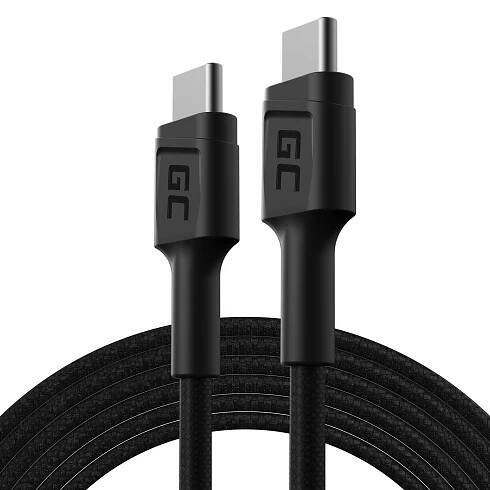Green Cell kabel GC PowerStream USB-C - USB-C 200cm s Power-Delivery (60W), 480 Mbps, Ultra Charge, QC 3.0