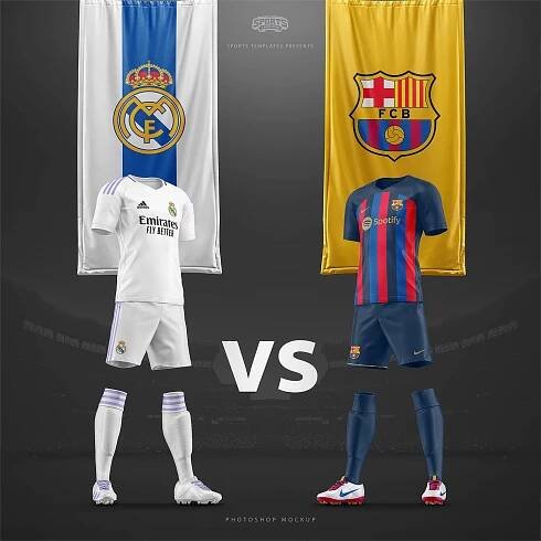 Soccer uniform team vs team mockup – Sports Templates